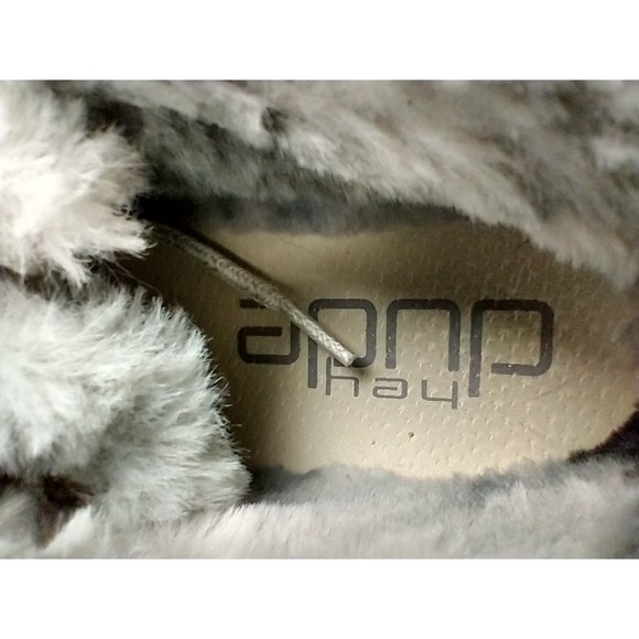 Hey Dude Britt Women's 9 Sunset Smoke Gray Faux Fur Ankle High Bootie - Picture 7 of 11